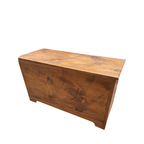 Rough Cut Wooden Trunk or Storage Bench from 1993