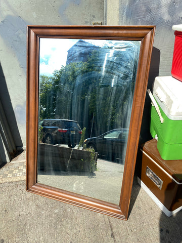 Vintage Wood Framed Mirror 30x46” tall