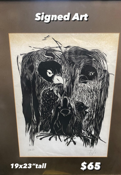 Signed Framed Scratch Board Lithographs (Various Ones Available)