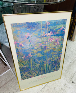 Framed Sam Barber Pink Iris Framed Print