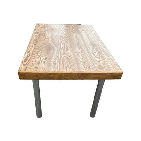 Oak Laminate and Chrome Dining Table