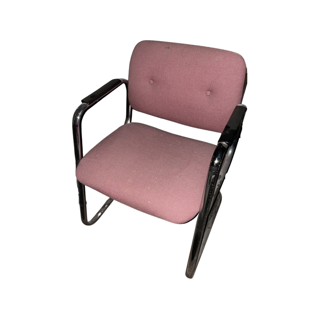 Pink and Black Mid Century Cantilever Desk Chair