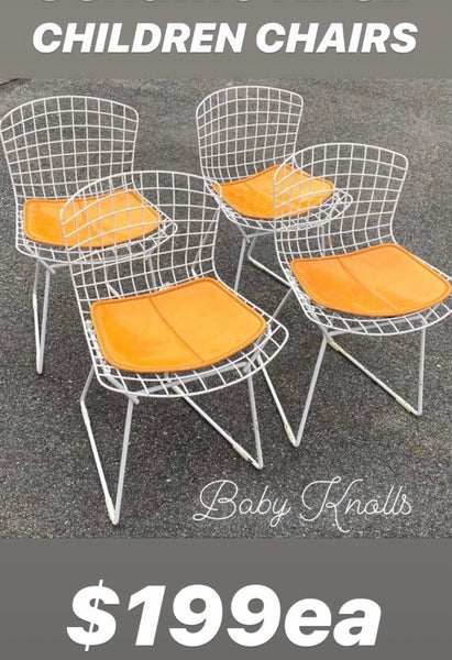 Bertoia Children’s Chairs (White and Orange)