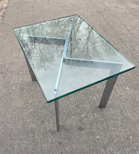 Steel and Glass Linear Milo Baughman Coffee Table