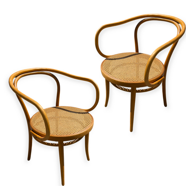 Thonet 209 Bentwood Cane Chairs With Arms  (Priced Individually)