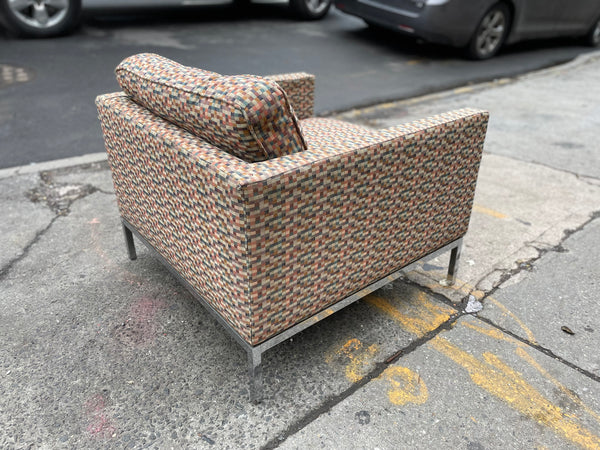Florence Knoll for Knoll Geometric Alexander Girard Fabric Lounge Chair