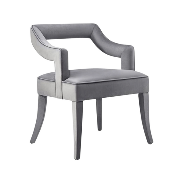 TOV Furniture Tiffany Modern Upholstered Dining Room Chairs, Gray (Priced Individually)