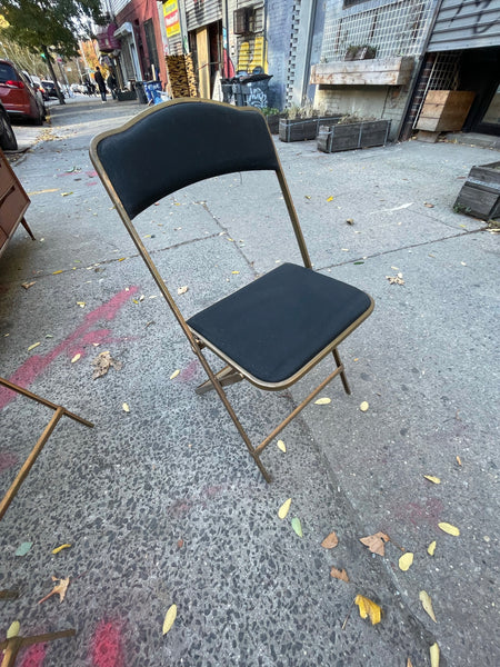 Pairs of Colorful Brass Folding Chairs