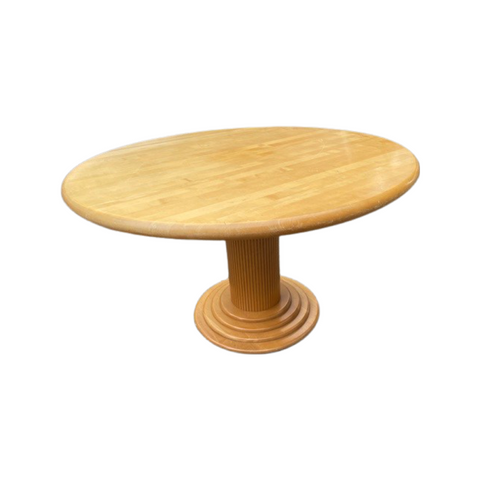 Round Column Wood Dining Table