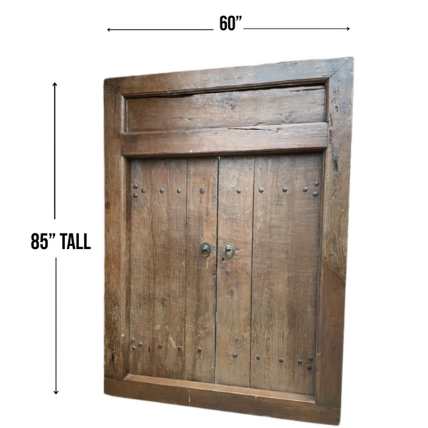 Architectural Ancient Wood Double Door