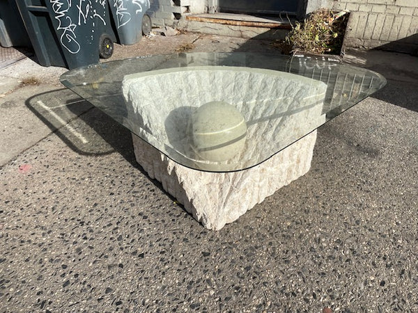 PostModern Tesselated Faux Stone and Ball Coffee Table