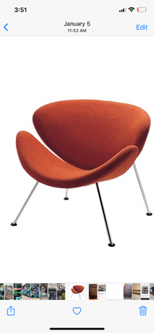 Paulin Style Orange Slice Chair by Modernica