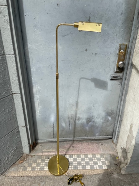 Vintage Brass Pharmacy Floor Lamp MCM