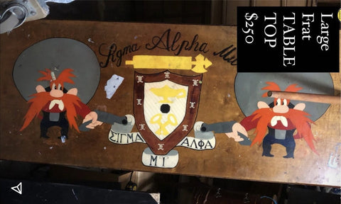 Hand Painted Large Fraternity Beer Pong Table Top