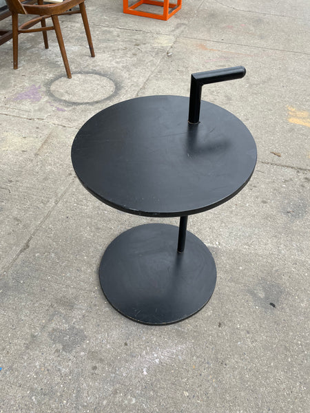 Post modern Black Round Side Table