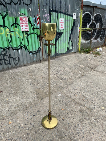 Imperial Torchiere Chrome and Brass Floor Lamp
