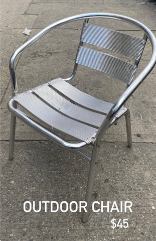 Chrome Aluminum Outdoor Chair
