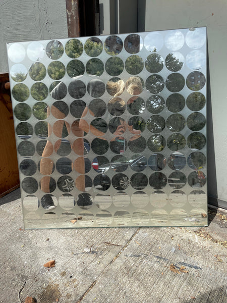 Pop Art Opism Frameless Mirror 30x30” tall