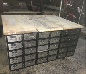 Unique Industrial Coffee Table- Upcycled Safety Deposit Box