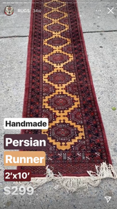 Handmade Persian Runner 10x2’